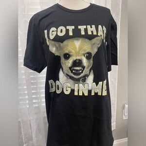 Unisex Black Dog Graphic T-Shirt